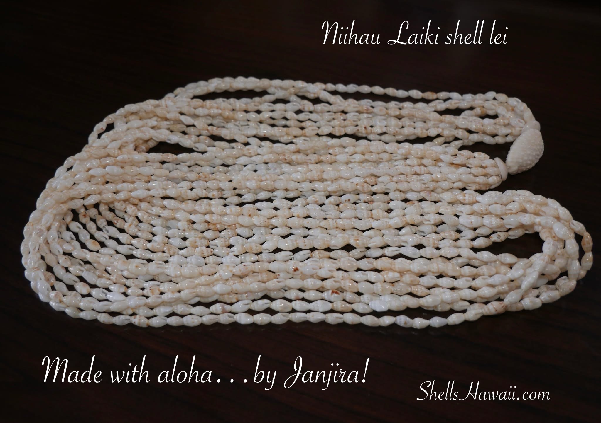 30 inches Laiki shell  lei 