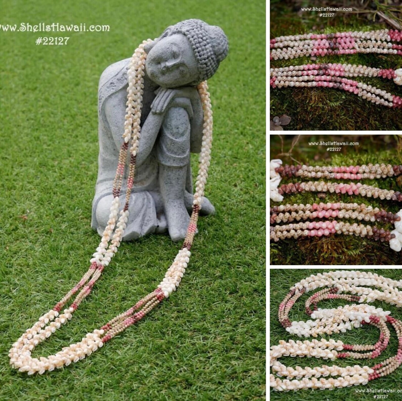 Niihau kipona style shell lei