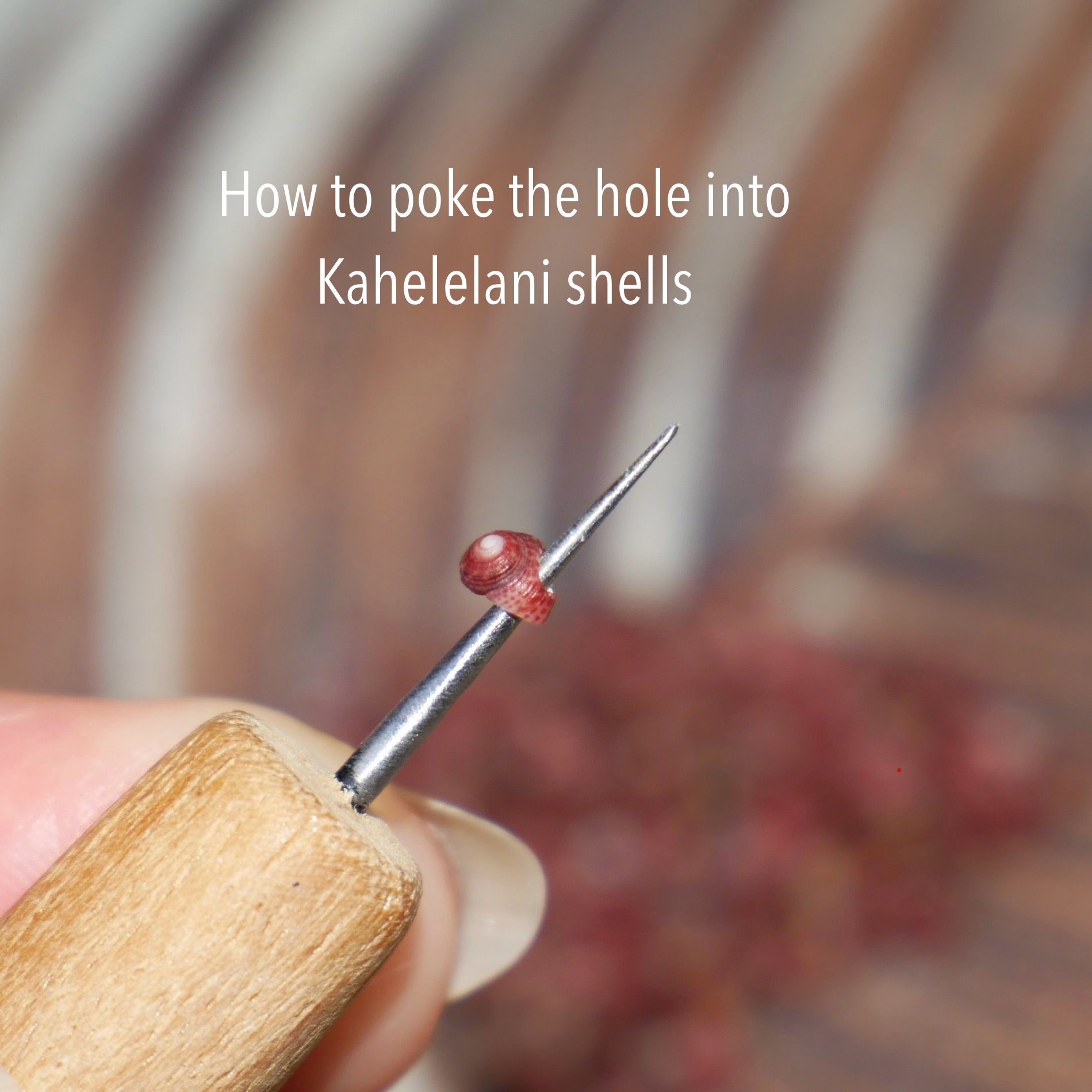 how to poke hole in niihau shells