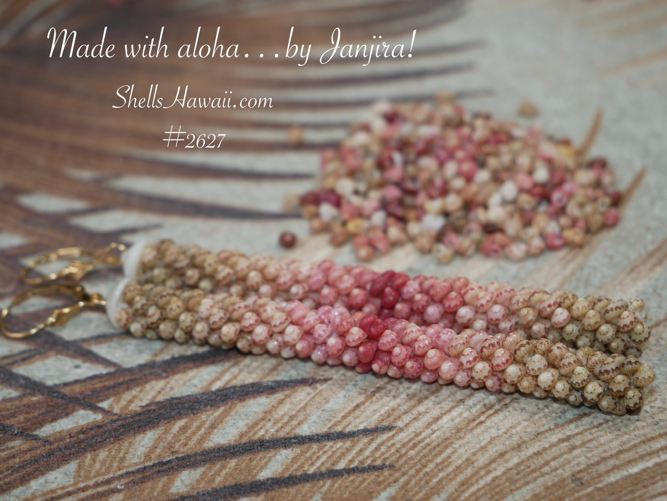 Kahelelani shell earrings from niihau 