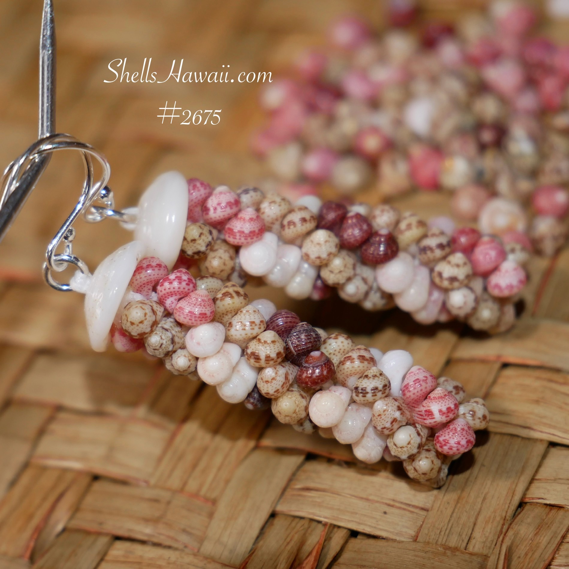 niihau kahelelani poepoe style shell earrings 