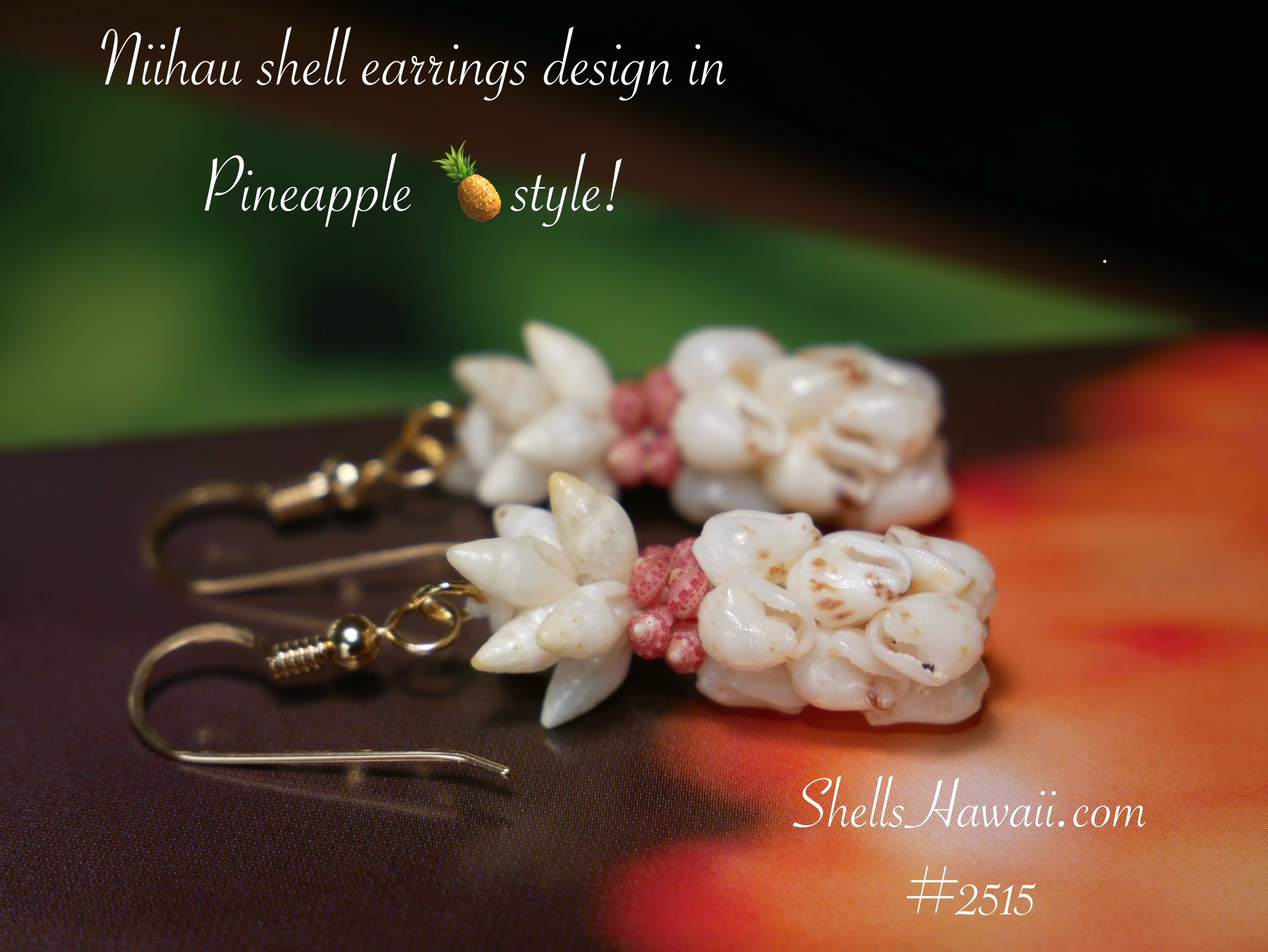 Hawaiian pineapple earrings 